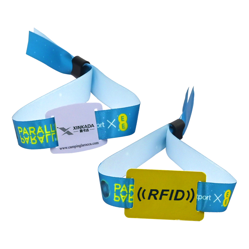 RFID織嘜腕帶批發生產織嘜手環定制工廠智能腕帶廠家3